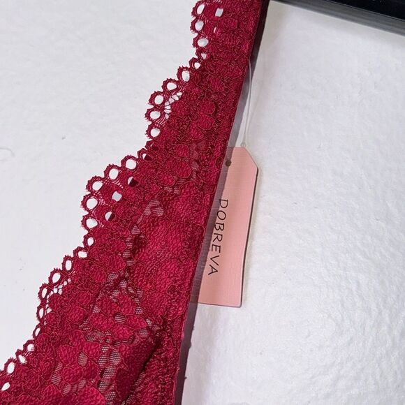 Dobreva Unlined Bra Womens Size 32D  Floral Lace Underwire Back Closure - Picture 4 of 10